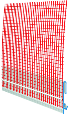 AufsteckProfil PVC mit Gewebe (profilé PVC avec treillis)